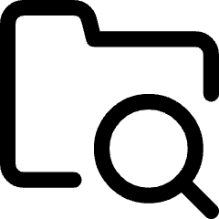 Folder Search Icon from Core Line Set