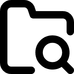 Folder Search Icon from Micro Line Set