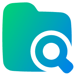 Folder Search Icon from Plump Gradient Set