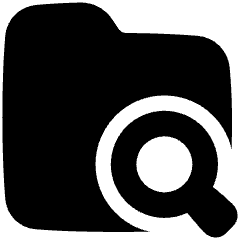 Folder Search Icon from Plump Solid Set