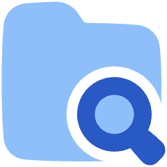 Folder Search Icon from Plump Flat Set