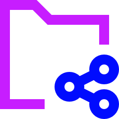 Folder Share Icon from Sharp Neon Set