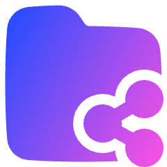 Folder Share Icon from Plump Gradient Set