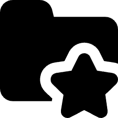 Folder Star Favorite Icon from Core Solid Set