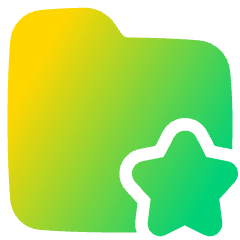Folder Star Favorite Icon from Plump Gradient Set