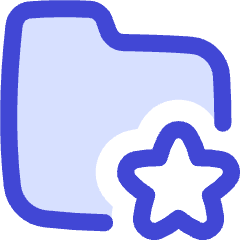 Folder Star Favorite Icon from Flex Duo Set