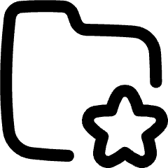 Folder Star Favorite Icon from Flex Line Set