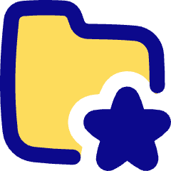 Folder Star Favorite Icon from Flex Pop Set
