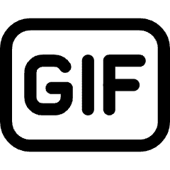 Gif Format Icon from Core Line Set