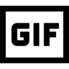Gif Format Icon from Sharp Line Set