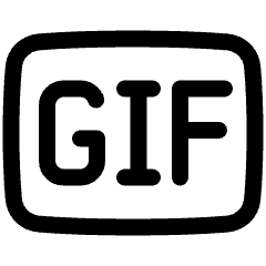 Gif Format Icon from Plump Line Set