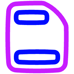 Header Footer Icon from Plump Neon Set