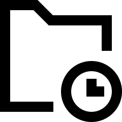 History Backup Folder Icon from Sharp Line Set