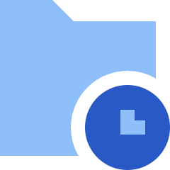 History Backup Folder Icon from Sharp Flat Set