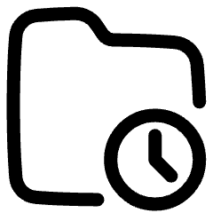 History Backup Folder Icon from Plump Line Set