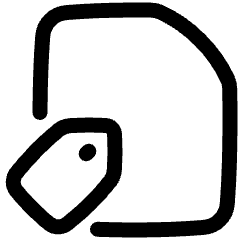 Label File Tag Icon from Plump Line Set