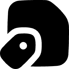 Label File Tag Icon from Flex Solid Set
