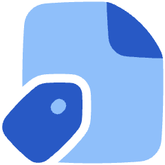 Label File Tag Icon from Plump Flat Set