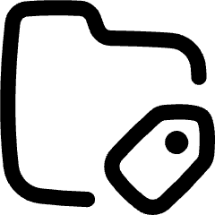 Label Folder Tag Icon from Flex Line Set