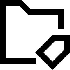 Label Folder Tag Icon from Sharp Line Set