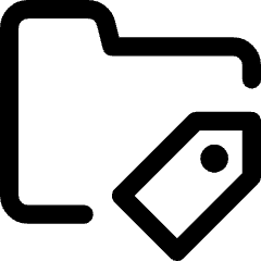 Label Folder Tag Icon from Core Line Set