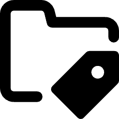 Label Folder Tag Icon from Core Remix Set