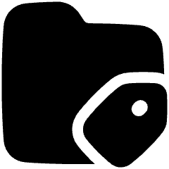 Label Folder Tag Icon from Plump Solid Set