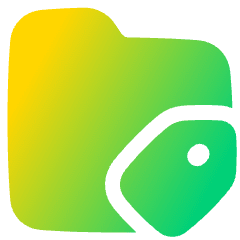 Label Folder Tag Icon from Plump Gradient Set