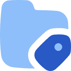 Label Folder Tag Icon from Flex Flat Set