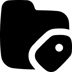 Label Folder Tag Icon from Flex Solid Set