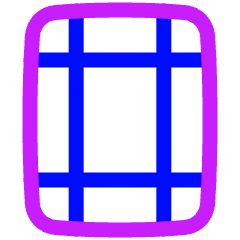 Margins Icon from Plump Neon Set