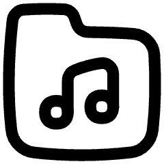 Music Folder Song Icon from Flex Line Set
