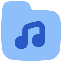 Music Folder Song Icon from Flex Flat Set
