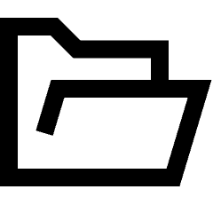 Open Folder Icon from Sharp Line Set