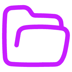 Open Folder Icon from Plump Neon Set