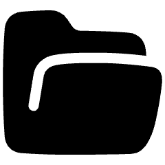 Open Folder Icon from Plump Solid Set