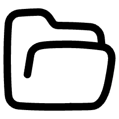 Open Folder Icon from Plump Line Set