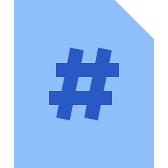 Page Number Icon from Sharp Flat Set