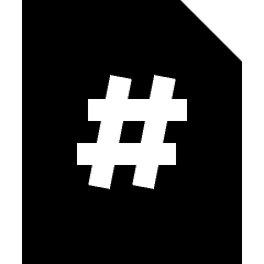 Page Number Icon from Sharp Solid Set