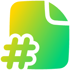 Page Number Icon from Plump Gradient Set