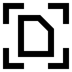 Scan Document Focus Icon from Sharp Line Set