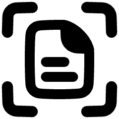 Scan Document Focus Icon from Plump Remix Set