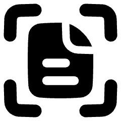 Scan Document Focus Icon from Plump Solid Set