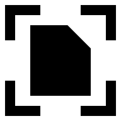 Scan Document Focus Icon from Sharp Solid Set