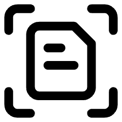 Scan Document Focus Icon from Core Line Set