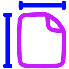 Size Icon from Plump Neon Set