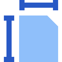 Size Icon from Sharp Flat Set