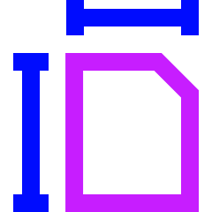 Size Icon from Sharp Neon Set