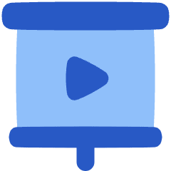 Slide Show Play Icon from Plump Flat Set