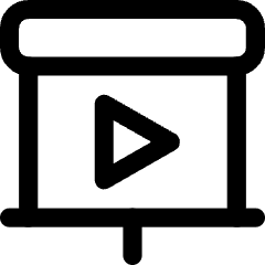 Slide Show Play Icon from Core Line Set